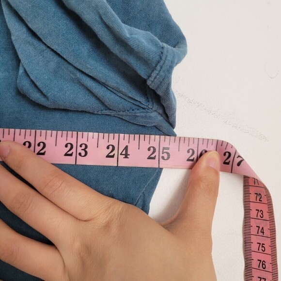 NEW Wild Fable Turquoise Teal Blue V Neck Long Sleeve Pullover Shirt Size XL - Picture 7 of 10